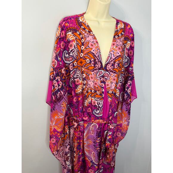 Anthropologie The Moselle Robe Kimono Cover up Beach Vacation Coastal O/S - Picture 13 of 15